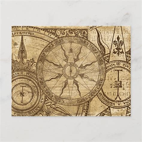 Old Compass Rose Postcard Zazzle