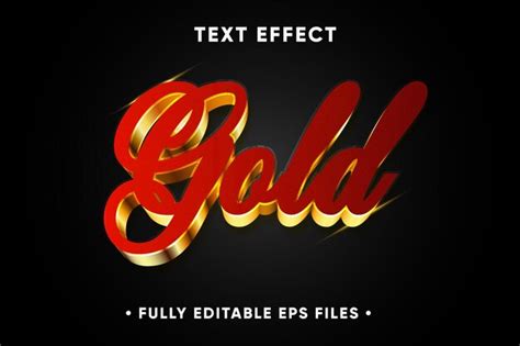 Premium Vector Luxury Gold Editable Text Effect With D Style