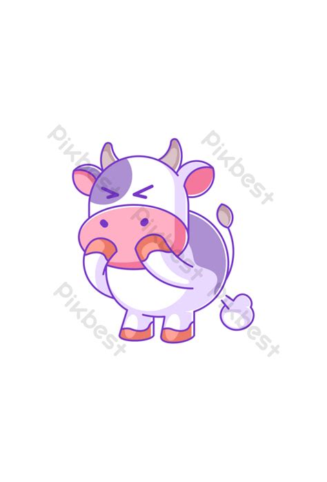 Cute Cow Farting Cartoon Design PNG Images | AI Free Download - Pikbest