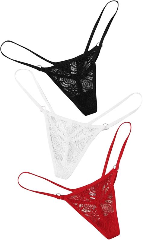 Buy G String Thongs For Women Sheer Floral Lace Plus Size Panties Sexy