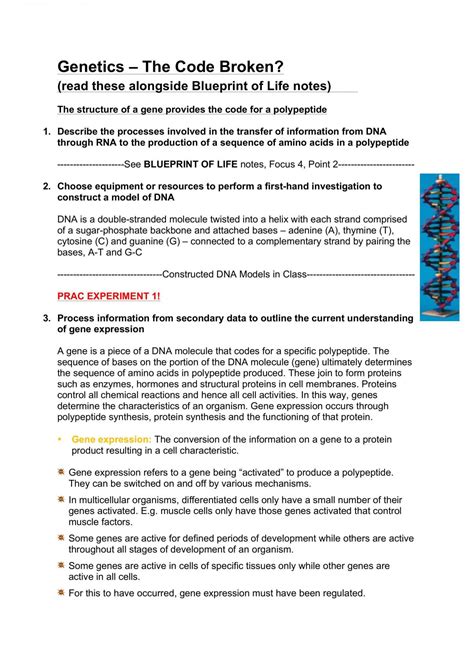 Yr 12 Hsc Biology Notes Biology Year 12 Hsc Thinkswap