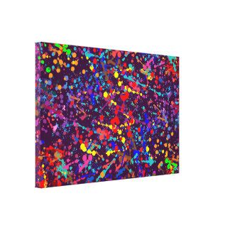 Splatter Paint Wrapped Canvas Prints | Zazzle