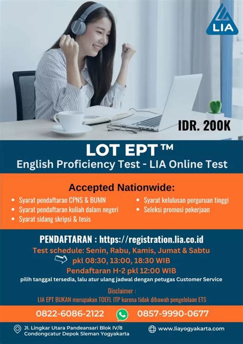 Toefl Prediction Test Lia Yogyakarta