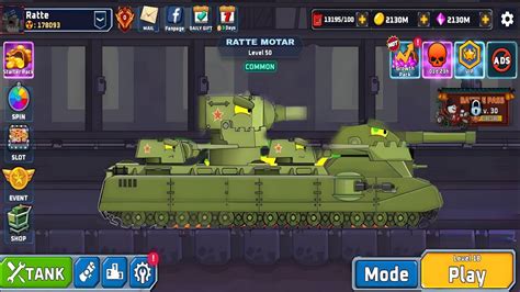 Tank Combat War Battle New Tank RATTE MOTAR Gameplay Video GAME