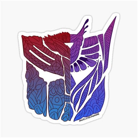 "Autobots-Decepticons" Sticker by angelicNanime | Redbubble