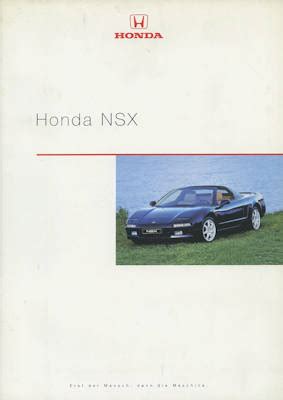 Motor Lit De Honda NSX Brochure 9 1999