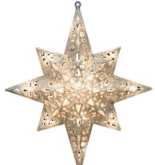 GE Lighting 89011 StayBright LED Woodland Star Tree Top 10ct Warm White