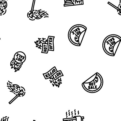 Hot Heat Cold Fire Vector Seamless Pattern Vector Art At Vecteezy