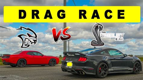 Ford Shelby Gt Vs Dodge Challenger Hellcat There Is Only One