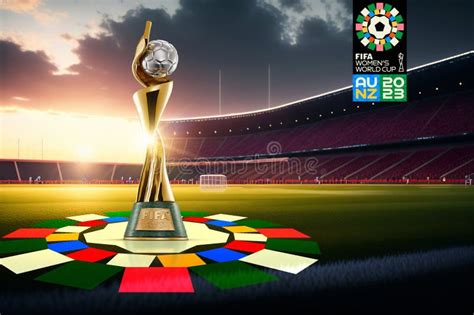 Trofeo De La Copa Mundial De Fútbol Femenino Fifa 2023 Imagen editorial