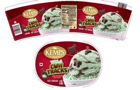 Kemps Old Fashioned Ice Cream Mint Cow Tracks Grovara