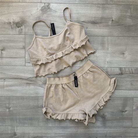 NWT Lounge Nude Tank Top And Shorts Set Size Depop