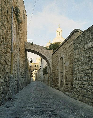 Israel Jerusalem The Via Dolorosa And The Ecce Homo Arch