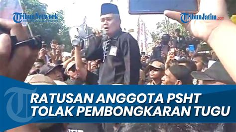 Ratusan Anggota Psht Di Jember Tolak Pembongkaran Tugu Perguruan Silat