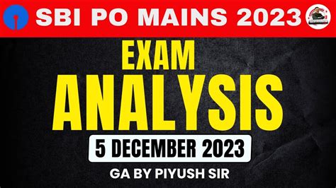 Sbi Po Mains Exam Analysis Sbi Po Mains Questions Ga By