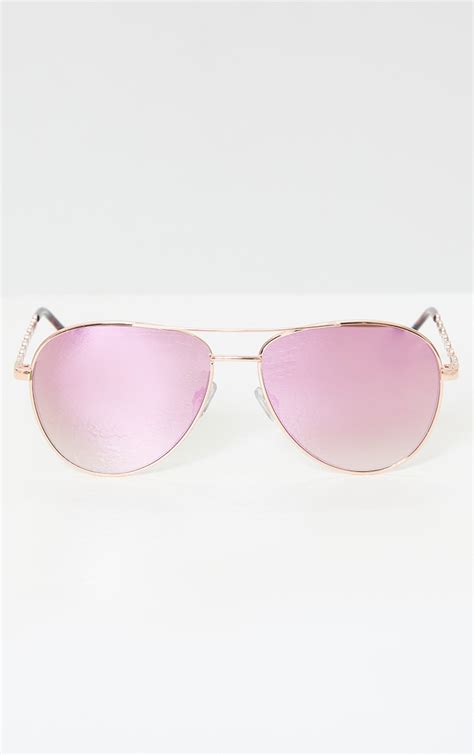 Pink Ombre Lens Aviator Sunglasses Prettylittlething