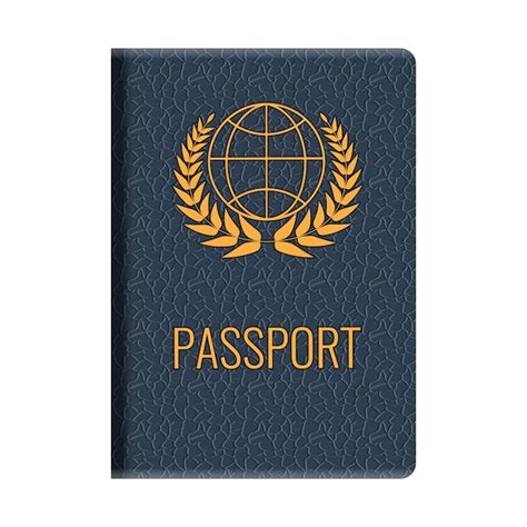 Premium Vector Realistic Vector Passport Mockup Front Cover Of High