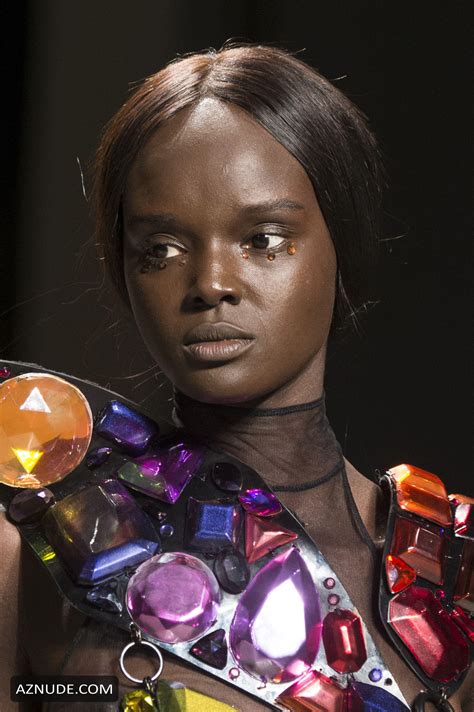 Nyadak Thot Walks The Runway For Jeremy Scott Spring 2018 Fashion Show