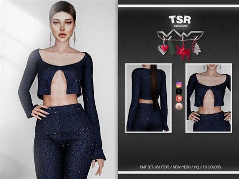 Busra Tr S Knit Set Top Bd In Sims Mods Clothes Sims