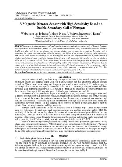 A Magnetic Distance Sensor With High Sensitivity Based On Double