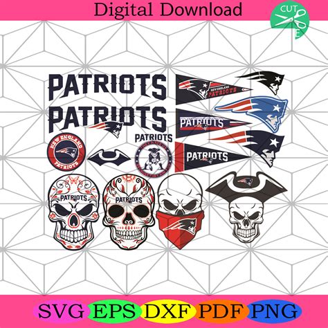 New England Patriots Bundle Logo Svg, Sport Svg, Patriots Svg, Bundle ...