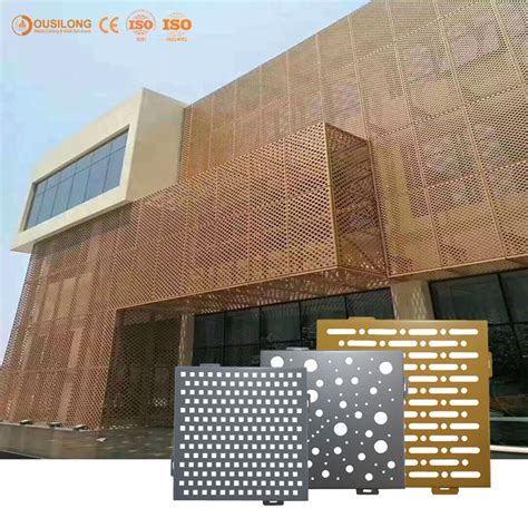 Cnc Cut Curtain Perforated Aluminum Metal Cladding Panels Pe Pvdf