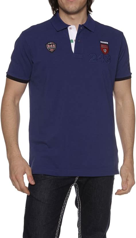 State Of Art Polo Shirt Mille MIGLIA Color Blue Size XXL Amazon Co