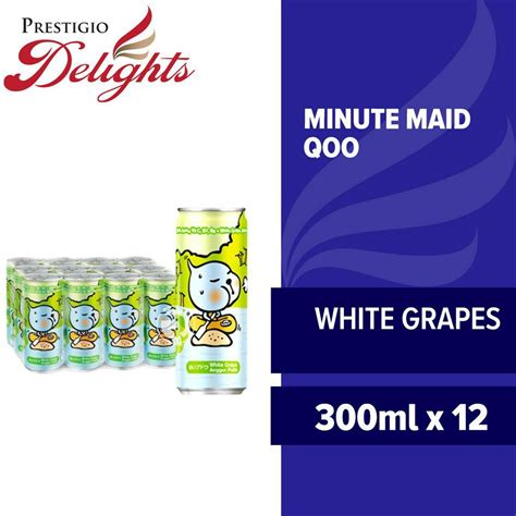 Minute Maid Qoo White Grape 300ml X12 Exp Date 24102023 Shopee