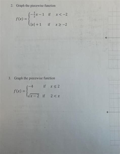 Solved 2 Graph The Piecewise Function F X {−21x−1∣x∣ 1 If