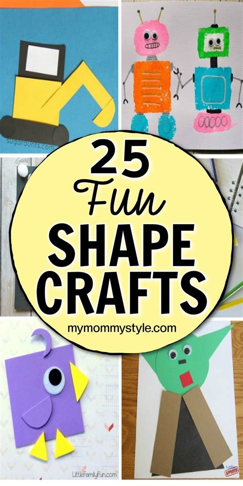 25 Shape Crafts Shape Activities Preschool Shapes Preschool Shapes