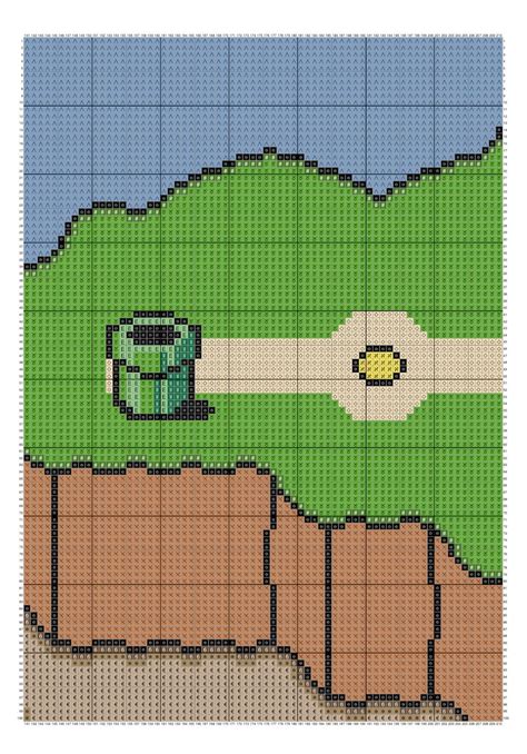 Super Mario World Map Cross Stitch Etsy