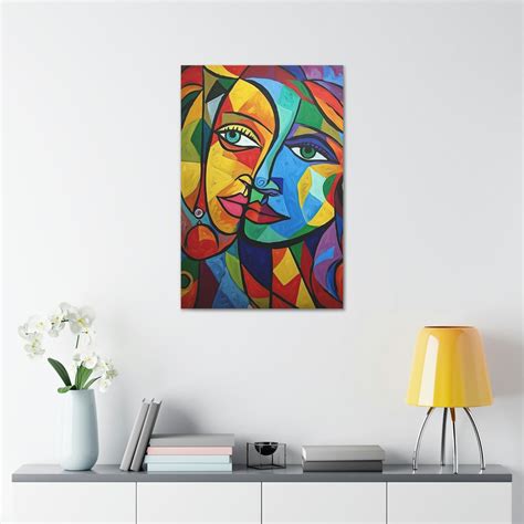 Picasso Style Abstract Cubism Art Print Canvas Wall Decor - Etsy