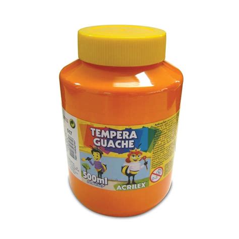 Tinta Guache Laranja 500ml 1 Un Acrilex Submarino