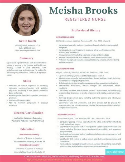 Nursing Resume Samples and Tips [PDF+DOC] | Resumes Bot