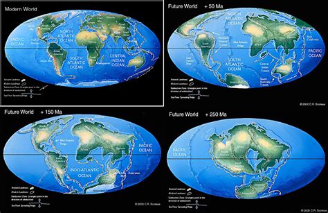 Earth in 50, 150 and 250 million years. : r/MapPorn