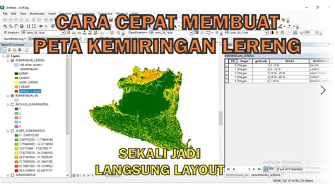 CARA MUDAH MEMBUAT PETA KEMIRINGAN LERENG MENGGUNAKAN DATA DEM YouTube