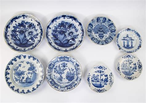 Lot Lot Blue And White Delft Plates Among Others Period Delftware