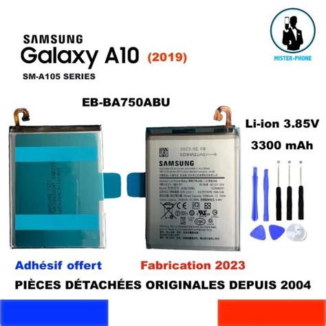 BATTERIE ORIGINALE SAMSUNG EB BA750ABU EB BA 750 ABU GALAXY A10 2019 SM