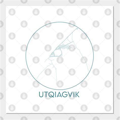 Utqiagvik Alaska Map Utqiagvik Posters And Art Prints Teepublic