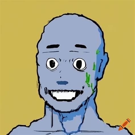 Digital Artwork Of A Unique Wojak Character