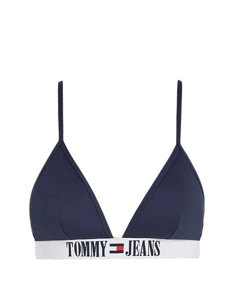 Haut De Bikini Triangle Tommy Jeans Marine Pallas Cuir