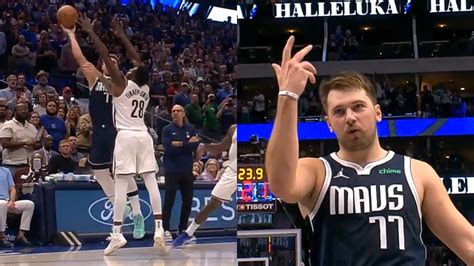 Luka Doncic Hits Insane One Handed Hook Shot From 3 To Win Vs Nets