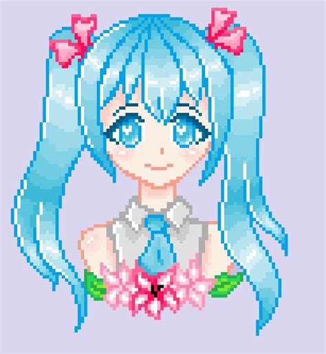 Hatsune Miku Pixel Art by Vocaloid-Bunni on DeviantArt