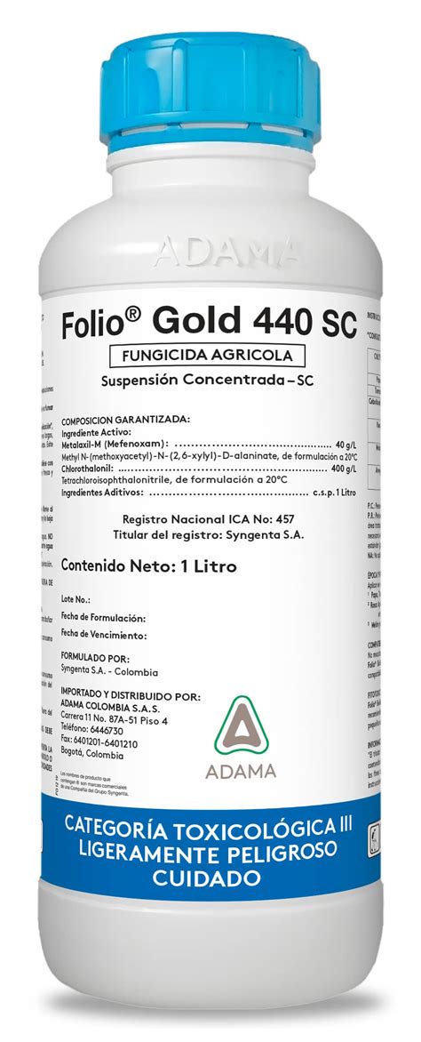 Fungicida Folio Gold X 1 Lt Adama Croper