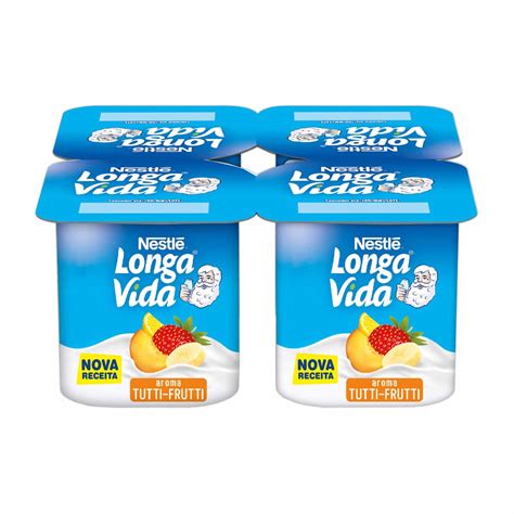 Mercadão Pingo Doce Iogurte Aroma Tutti Frutti Longa Vida Pack 4