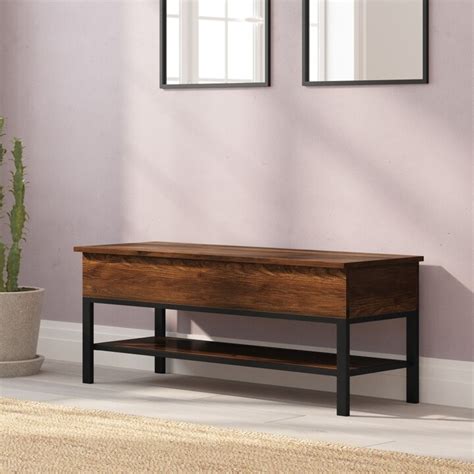 Taylor & Logan Modern Farmhouse Entryway Storage Bench with Lower Shelf ...