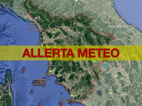 Allerta Meteo Toscana In Arrivo Forti Temporali Rischio Idrogeologico