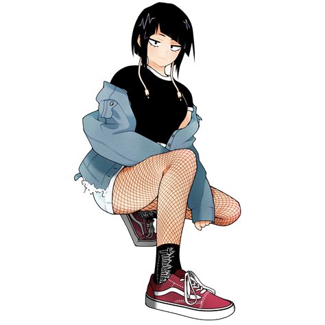 Jirou Kyouka Boku No Hero Academia Absurdres Highres Audio Jack Black Eyes Black Hair