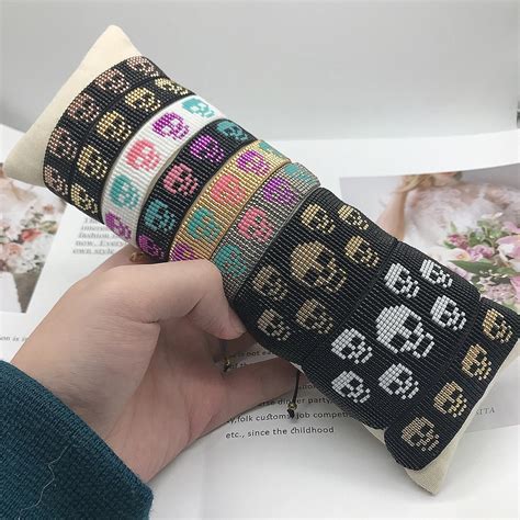 Bluestar Pulsera Miyuki De Calavera Para Mujer Brazalete De Cuentas