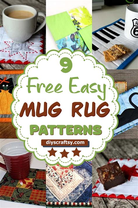 9 Free Easy Mug Rug Patterns For Beginners Diyscraftsy